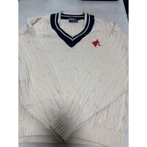 VINTAGE McBriar Mens XL CREAM Cable Knit SWEATER Sweat Smart‎ Cotton EXTRA LARGE